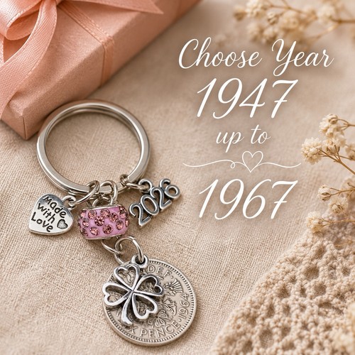 Lucky sixpence charms on - sixpence,