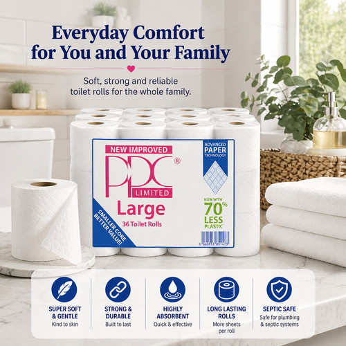 Toilet rolls 2ply quilted - 2ply,