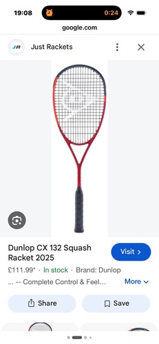 Dunlop 132 squash racket - dunlop,