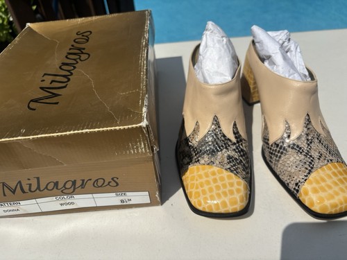 Milagros leather snake print - milagros,