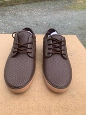 Kangol "Kula Vamp" Brown Faux Leather Lace Up Casual Shoes UK Size 8