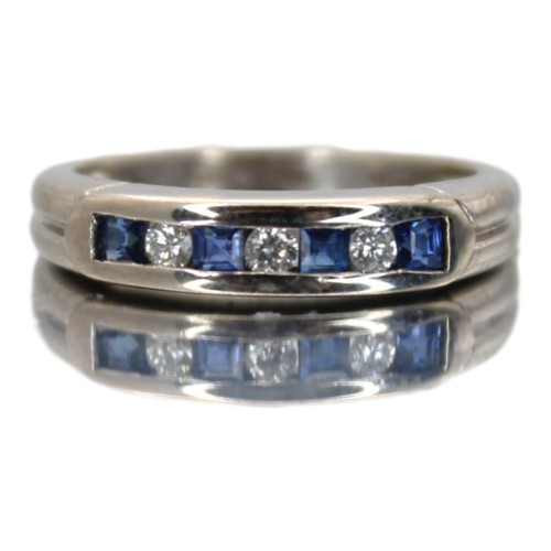 Gold ring sapphire - ring, diamond