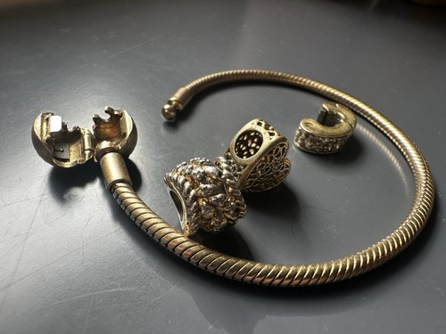 Pandora signed gold snake - pandora,