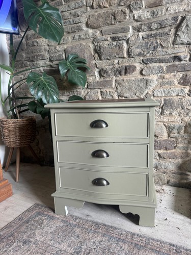 Solid wood green - green, bedside