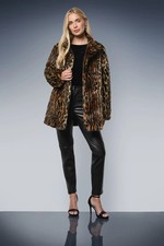 Wallis Leopard Coat Womens