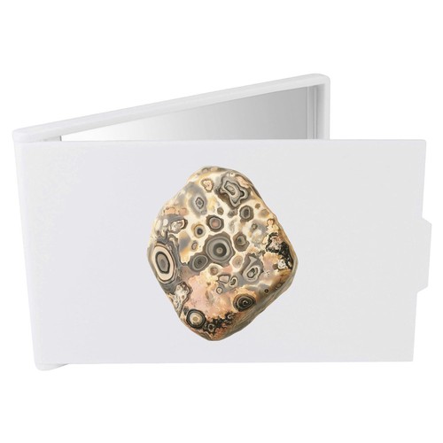 Raw jasper gemstone compact - gemstone',