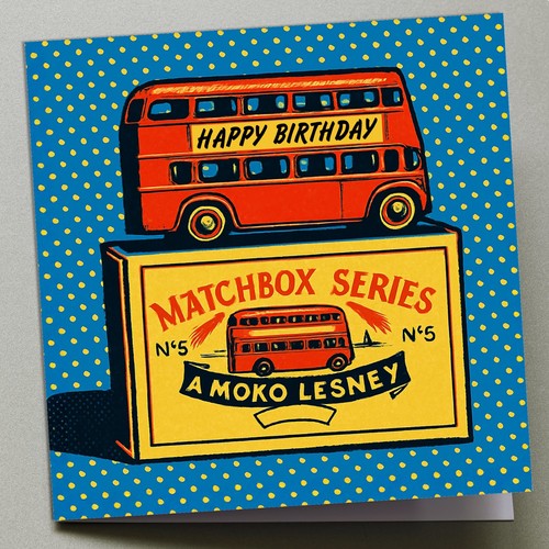 Birthday card matchbox - card,