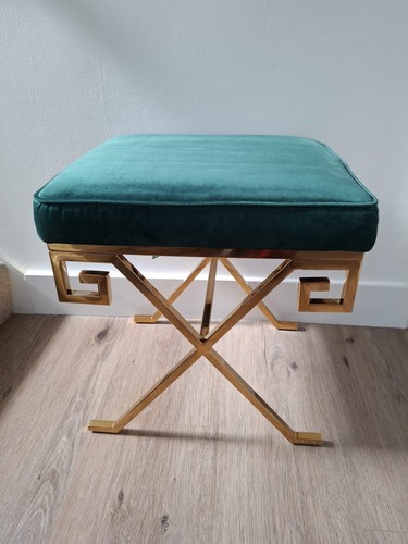 Vintage brass emeralt velvet - vintage,