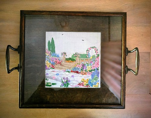 Vintage 1930s embroidered tea - vintage,
