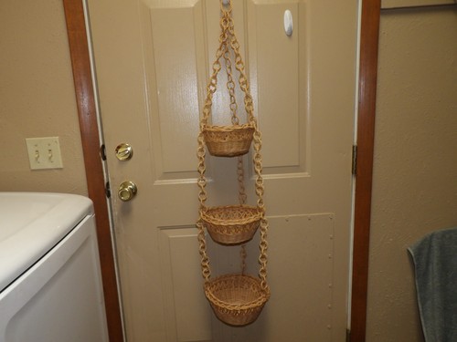Vtg retro woven wicker - wicker, 3