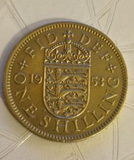 RARE AND VALUABLE  BRITISH 1953 ELIZABETH II SHILLING COIN