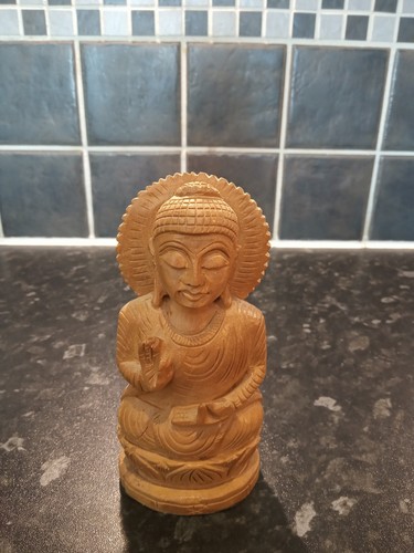 Hand carved wooden buddha - hand-carved,