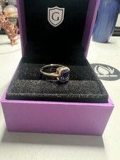 BRAND NEW AAA Rectangular/Octagon Tanzanite 9k Gold Ring Size L - M