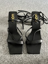 Ego black strappy heels size 6