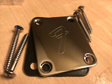 Fender “F” stamped 70s Silver Chromed Neck Plate Includes Gasket. No Screws!!