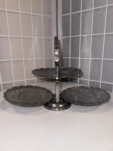 Vintage chrome silver tier - vintage,