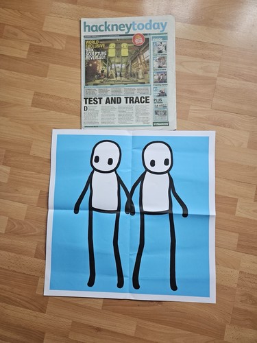 Blue stik poster with - blue,