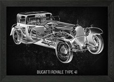 Bugatti royale type - royale, framed