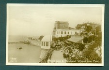 WESTON SUPER MARE ,MARINE LAKE & BANDSTAND ,vintage postcard