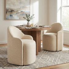 Stylish Sand Fabric Dining