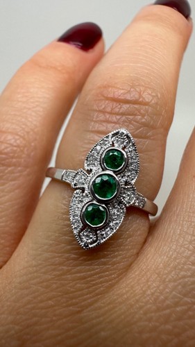 Platinum art deco green - art,