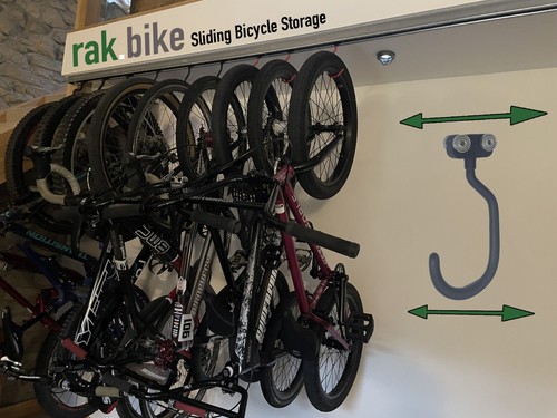 Sliding bicycle storage rack - sliding,