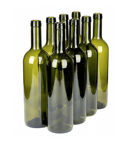 Glass bottle with corks - with,