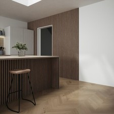 Kraus Acoustic Walnut Brown 1.2M Wall Panel | Soundproof Decorative Slat Design