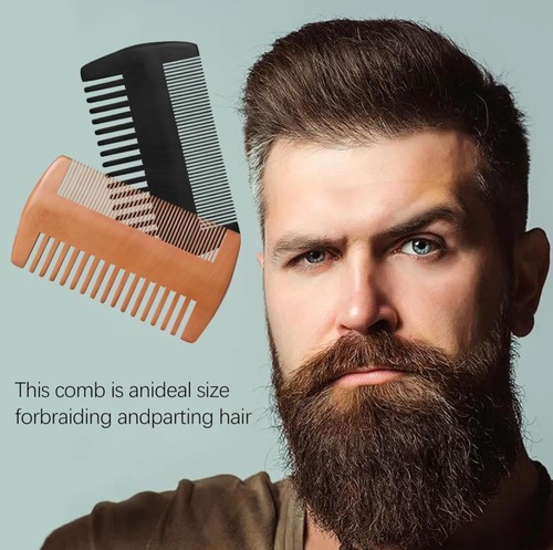 2pc wooden beard groom comb - wooden,