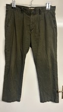 M&S North Coast Men’s 38S Green Chino Trousers Straight Leg 38” Waist & Leg 29”