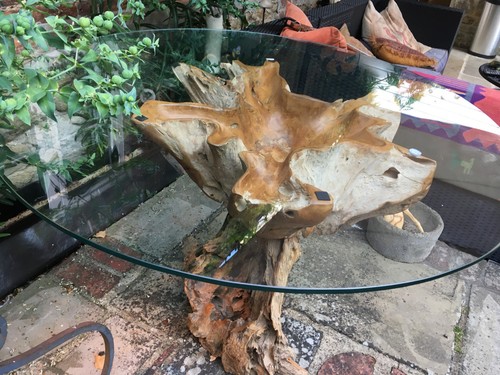 Table with tree root base - tree,
