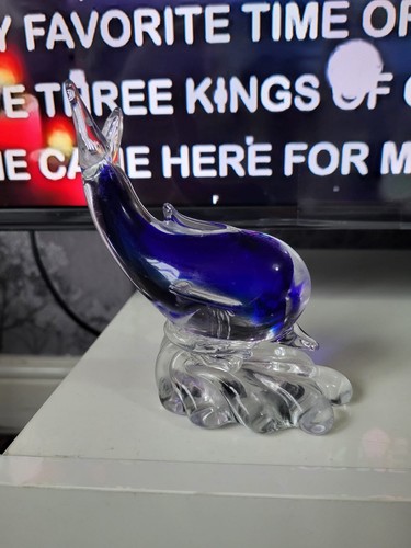 Large glass blue - blue, clear