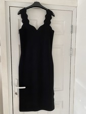 Ted Baker Size 5 Fits 16/18 Body on Black Sculptured Straps Cocktail Dress