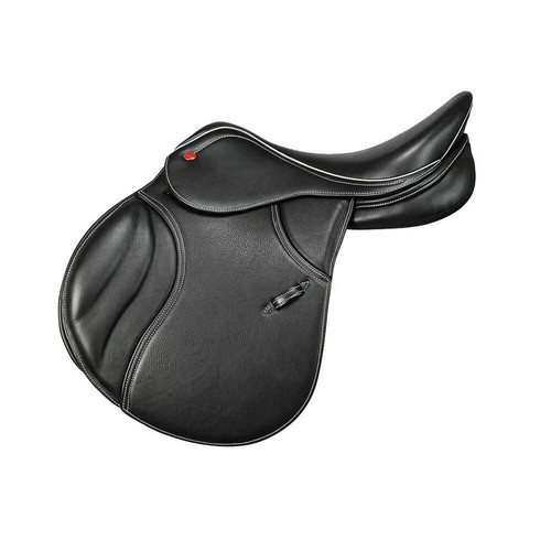 Black leather jumping - black, jumping/close