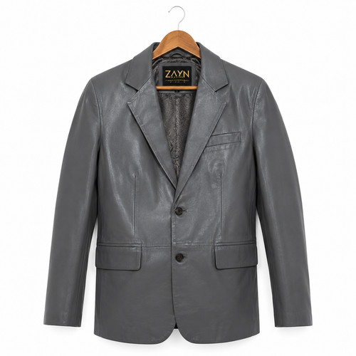 Men gray genuine lamsbkin - genuine,