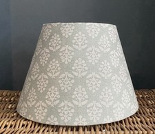 MADE TO ORDER LAMPSHADE SUSIE WATSON DUCK EGG SPRIG FABRIC DRUM OR TAPERED