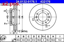 X2 PCS FRONT BRAKE DISC ROTOS