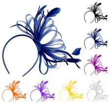 Large Wedding Fascinator Headband Aliceband Ladies Day Races Royal Ascot