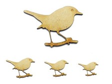 WOODEN MDF SHAPE BIRD ON