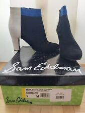 NEW Sam Edelman Designer SHAY Style Leather Suede Bootie Ankle Boots 7 UK BOXED