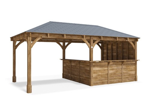 Wooden garden bar 6x3m - wooden,