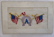 WW1 PATRIOTIC EMBROIDERED SILK