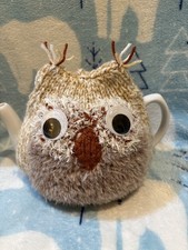 ⭐️NEW HAND KNITTED ⭐️WINTER OWL TEA COSY/COZY BIRTHDAY XMAS PRESENT GIFT