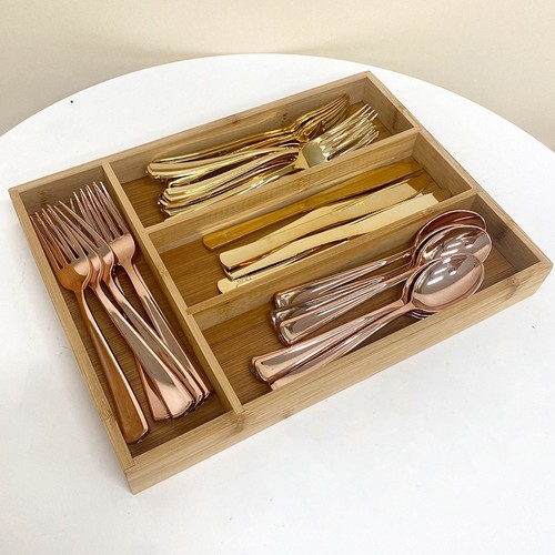 Compartment bamboo cutlery - compartment,