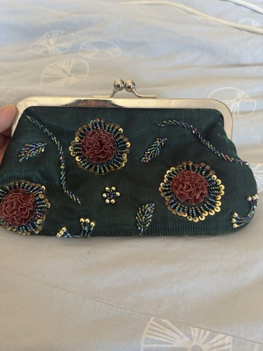 Vintage emerald green floral - vintage,