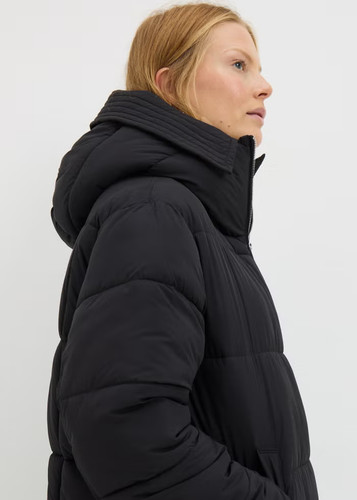 Black funnel neck showerproof - black,