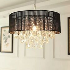 K9 Crystal Ceiling Chandelier Black Shade,Remote Control  RRP £130