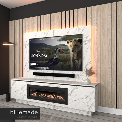 3000mm media wall furniture - wall,