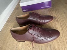Ladies Burgundy Leather Brogues Size39. New & Unworn With Box.