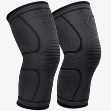 2x Knee Support Compression NHS Sleeve Brace Patella Arthritis Pain Relief Gym